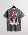 Spider Man and Cat - Playera Acid Wash